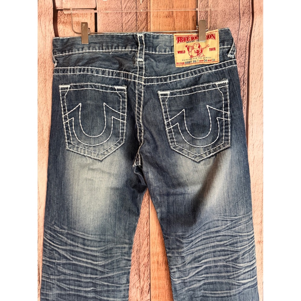 True Religion Bobby Big T Vintage Y2K Distressed Deni… - Gem